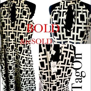 Curvy Girl by Ashley Stewart Black & White dress